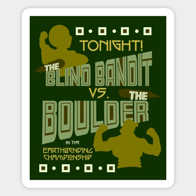 Bandit vs. Boulder Magnet by audistry